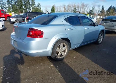 2013 Dodge Avenger Se из США, поврежденный, VIN 1C3CDZAB6DN662748